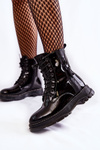 Botki Glany Lakier Czarne Big Star KK274489