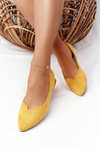 Ballerinas On Gold Heels Vinceza 21-10601 Yellow