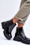 Slip-on Rubber Boots Jodhpur Boots Black Carme