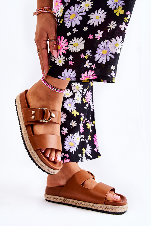 Fashionable Women's Beige Slippers Penelope