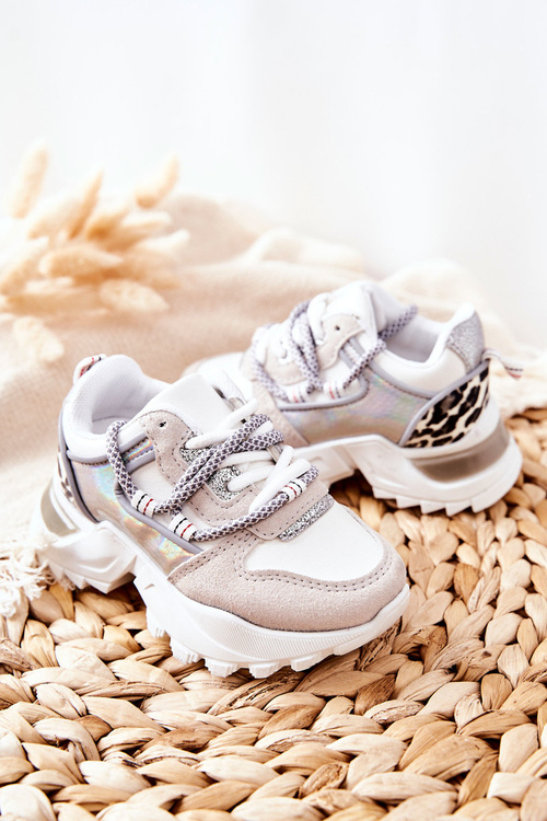 Dziecięce Sportowe Buty Sneakersy Białe Rommie