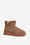 Leather Suede Snow Boots With Fur Vinceza 97951 Beige