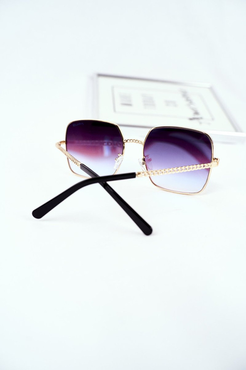 Women's Sunglasses Prius PRE-14 Gold Blue Mirror Gradient