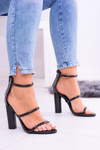 Lu Boo Black Lissa Stiletto Sandals