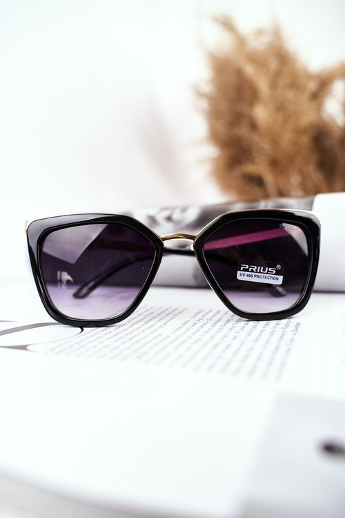 Women's Sunglasses Gold Prius PR-V07 Black Gradient