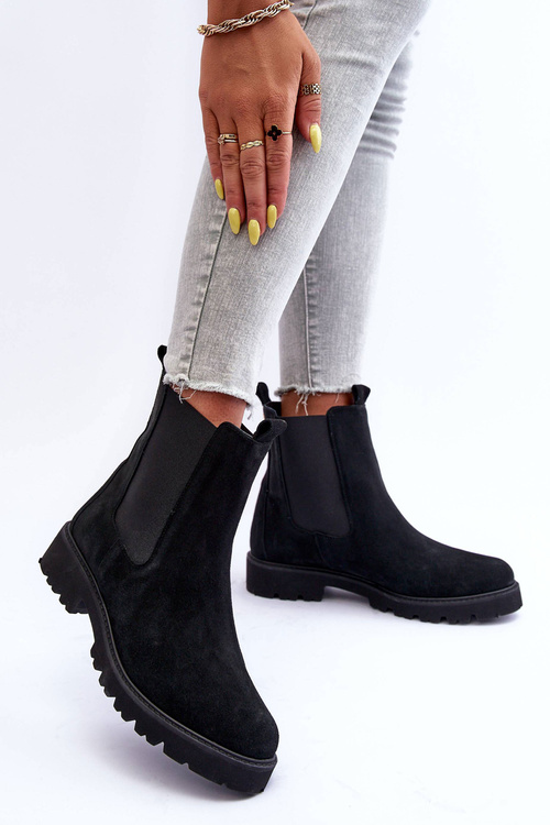 Suede Ankle Boots Nicole Black 2672