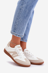 Low Women's Sneakers Made Of Eco Leather White-Beige Navidemi