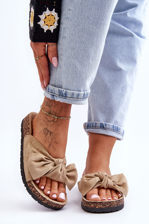 Slippers On The Cork Sole Light beige Wendy