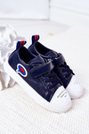 Children's Sneakers With Velcro Navy Cartoon