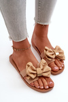 Women's Slippers With Bow Camel Rivarina