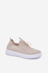 Fabric Slip On Sports Shoes On Platform Ladies Beige Kalyra