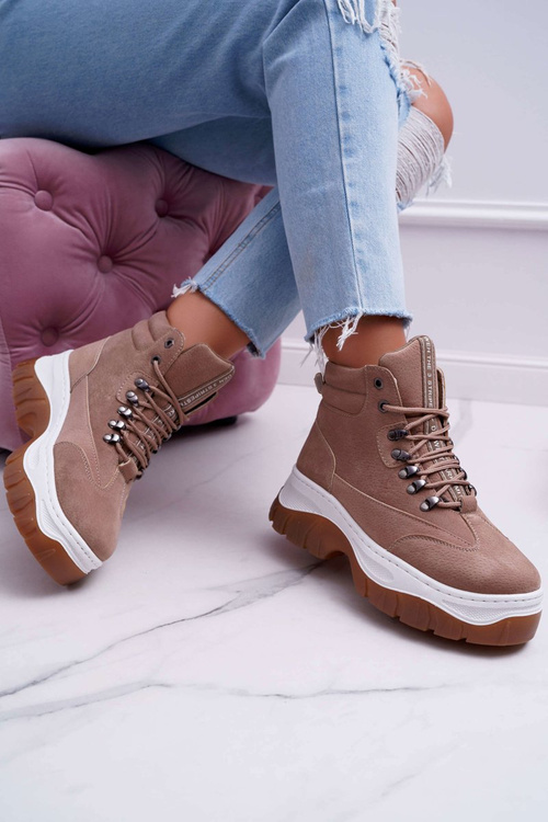 Women's Trekking Shoes Trappers Beige Greem