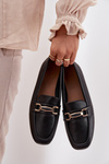 Women's Loafers Shoes With Decoration Black Priscelle
