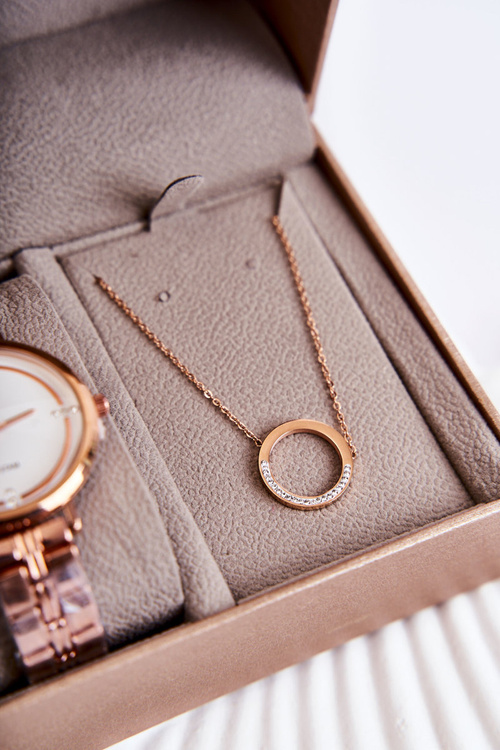 Set Watch, Bracelet And Chain GG Luxe Rose Gold