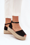 Women's Platform Espadrilles With Braiding Black Selise