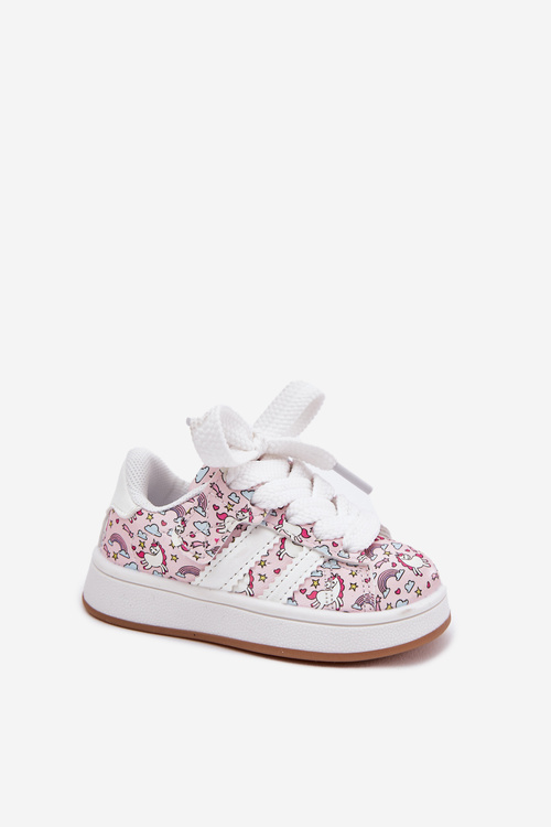 Girls Sports Shoes With Unicorn Pattern Pink Ilana