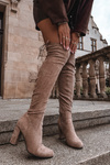 Women's High Heel Boots Beige Xamarin