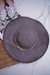 Women's Straw Hat Gray La Madrid