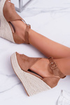 Women's Platform Sandals Camel Begest