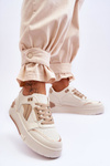Women's Leather Sport Shoes Beige Nancey