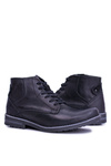 Men's Leather Boots With Zipper Warmed Black Komodo 731