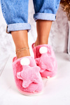 Women's Home Slippers With Fur And Star Pink Night-Night
