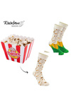 Rainbow Socks A box of popcorn Of 2 Pairs