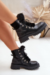 Warm ankle boots with zipper made of eco leather black Willatta