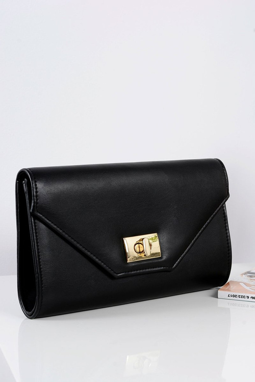 Women's Handbag Black Clutch Bag Gold Chain