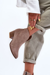 Suede Cowboy Boots Lewski EV28 Beige