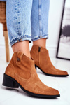 Women’s Boots On High Heel Leather Big Star Camel GG274330