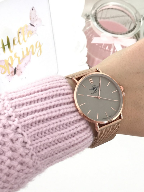 Women's Watch Michael John Florence Gold Dial 40mm