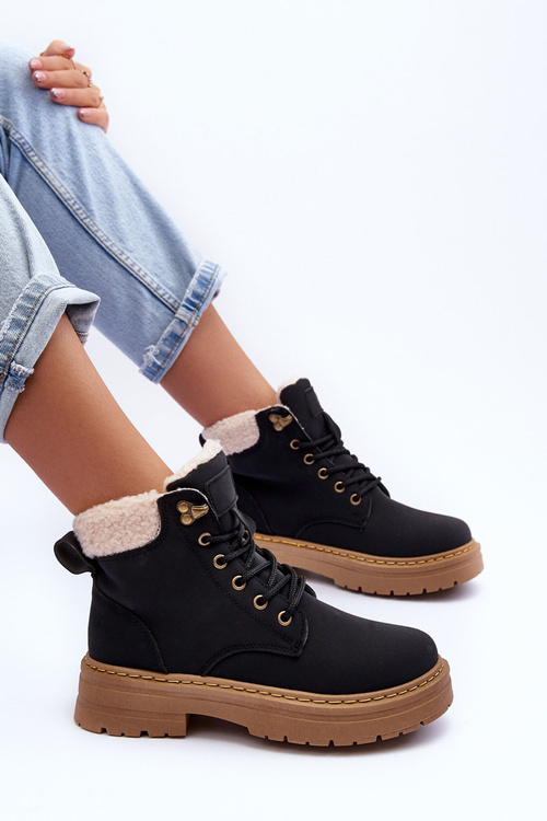 Women's Suede Trappers Black Jette