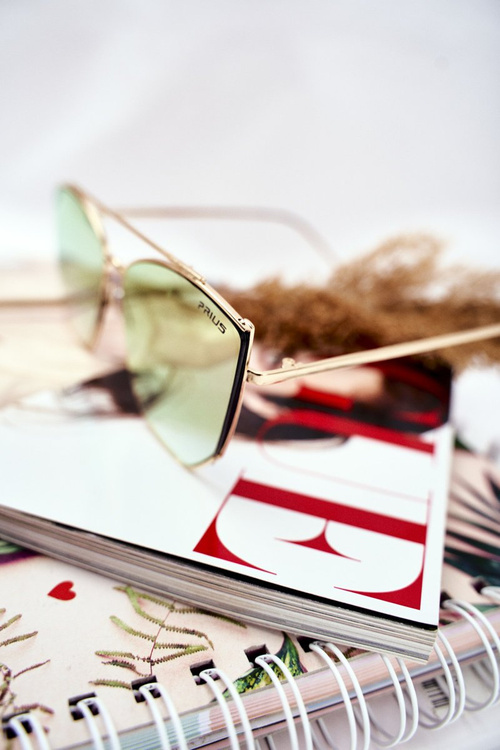 Women's Sunglasses Prius PRE-38P Gold Pink Mirror