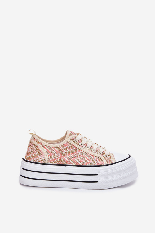 Low Women's Sneakers On Platform Pink Melina