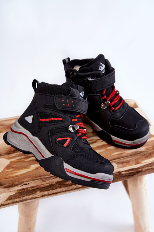 Children's Booties Trappers Warmed With Wool Black Marco