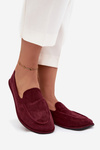 Women's Loafers Made of Eco Suede Flat Bordeaux Miryelle