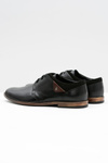 Men's Black Luca Leather Half Shoes