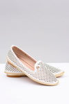 Lu Boo | White Openwork Ballerina Ballerina Lords Stylish