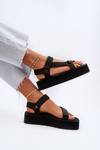 Women's Black Platform Sandals Edireda