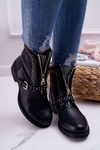 Women's Boots Decorative Zipper Black Hard Way