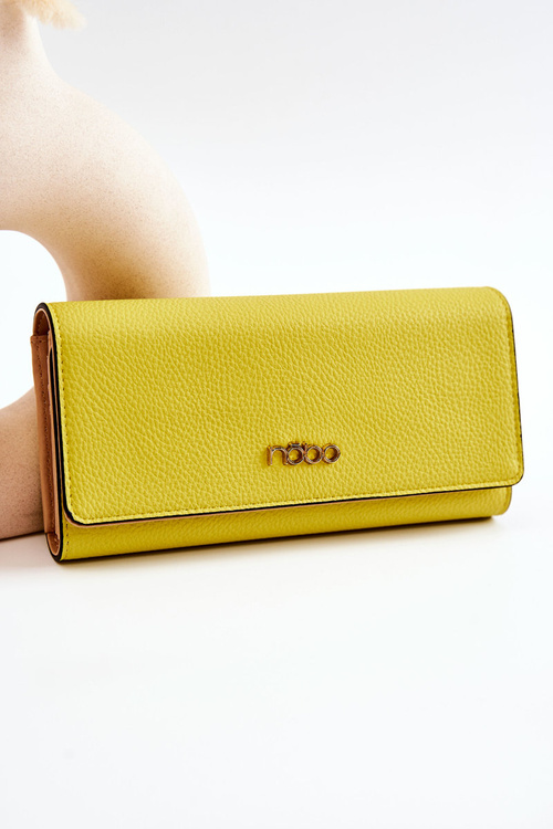 Women's Large Leather Wallet NOBO M0123-C002 Yellow