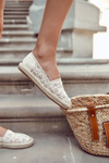 Classic Women's Espadrilles Openwork Beige Catris