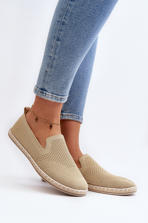 Espadryle Wsuwane Damskie Harmonie Beżowe 24TX02-7653