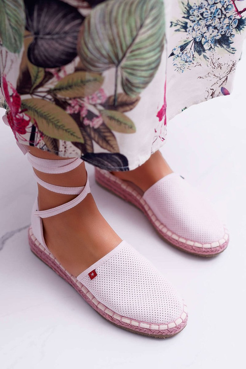 Espadryle Damskie Big Star Na Platformie Różowe DD274A192