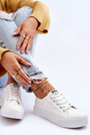 Comfortable Sneakers On The Platform Lee Cooper LCW-23-31-1806L White