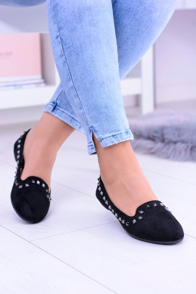 Black Ballerina Lords with studs Randal