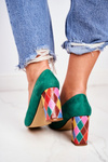 Sergio Leone PB135 Green suede pumps