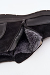 Women's Boots with Zipper Lined with Fur Black Breena