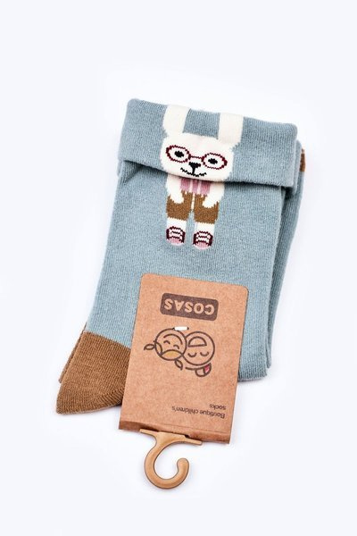 Children's Cotton Socks With A Rabbit COSAS Green